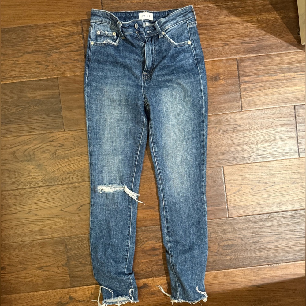 Jeans Pistola Women’s Distressed Blue Skinny  Size 26